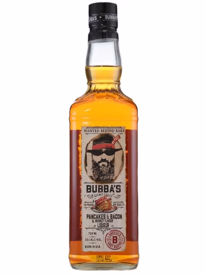 Bubbas Pancake and Bacon Whiskey Flavour Liqueur 35% 70cl