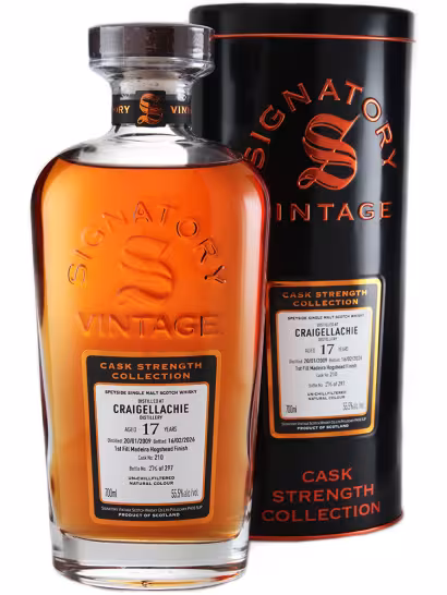 Craigellachie 2009 17 Year Old Signatory Cask Strength FF Madeira HHD 70cl