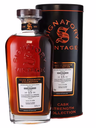 Knockando 2010 15 Year Old Signatory Cask Strength #5 FF Oloroso HHD Finish 54.6% 70cl