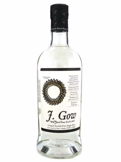 J Gow Wild Yeast Kveik Orkney Rum 2022 62% 70cl