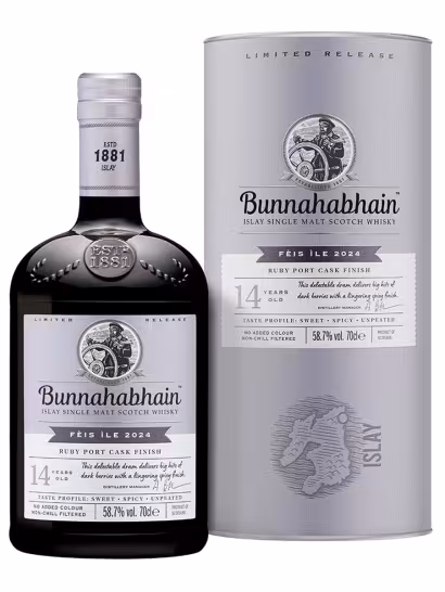 Bunnahabhain 2009 14 Year Old Ruby Port Finish Feis Ile 2024 58.7% 70cl SOLD OUT