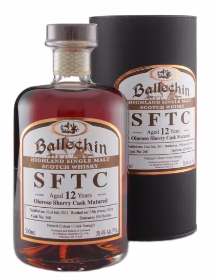 Ballechin 2011 12 Year Old SFTC Oloroso Matured 58.4% 50cl