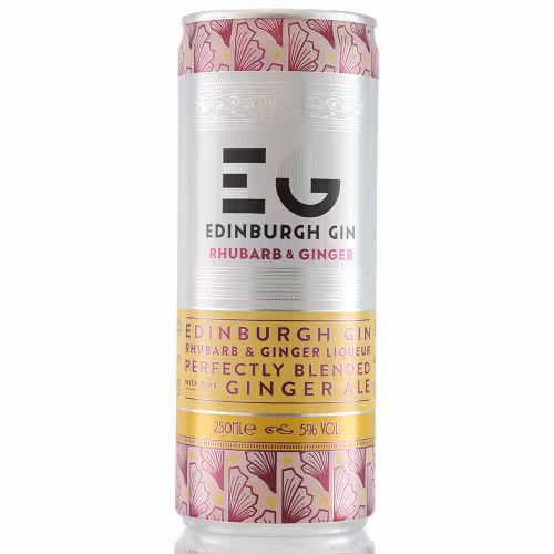 Edinburgh Gin Rhubarb  Ginger Liq w Ginger Ale 5% RTD CASE 12x25cl
