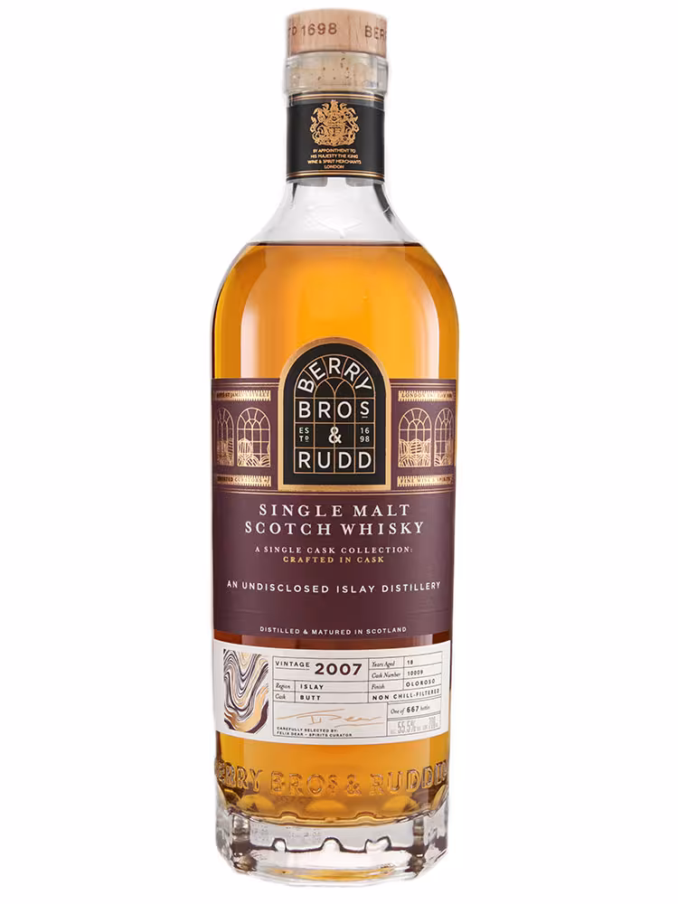 Undisclosed Islay 2007 18 Year Old 'Crafted in Cask' Berry Bros. Oloroso Finish 55.5% 70cl