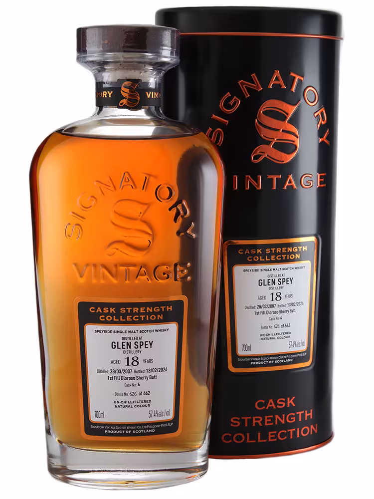 Glen Spey 2007 18 Year Old Signatory Cask Strength #4 FF Oloroso Butt 57.4% 70cl