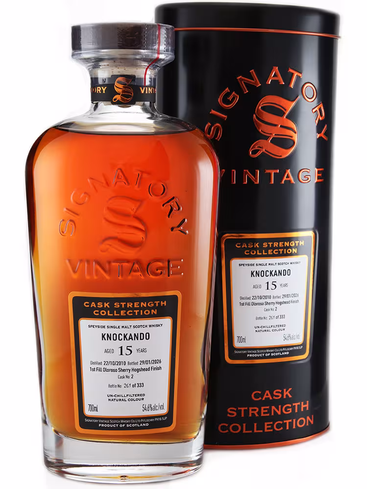 Knockando 2010 15 Year Old Signatory Cask Strength #2 FF Oloroso HHD Finish 54.6% 70cl