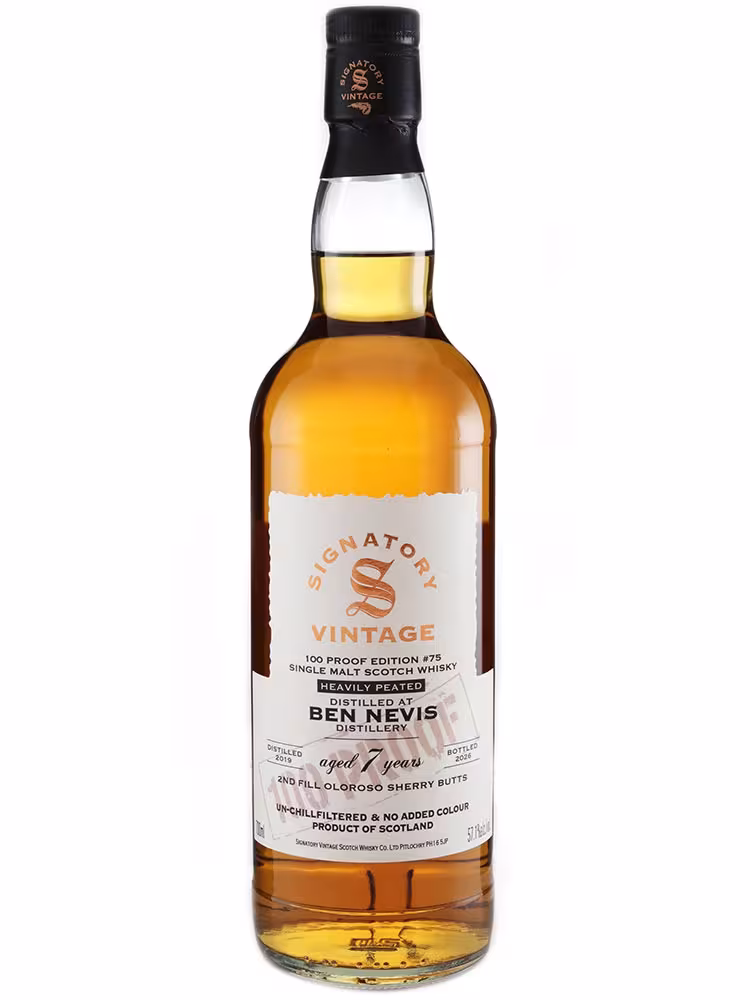 Ben Nevis 2019 Heavily Peated Signatory 100 Proof 2nd Fill Oloroso 57.1% 70cl