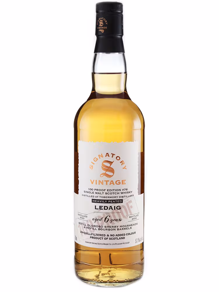 Ledaig 2020 6 Year Old Signatory 100 Proof 57.1% 70cl