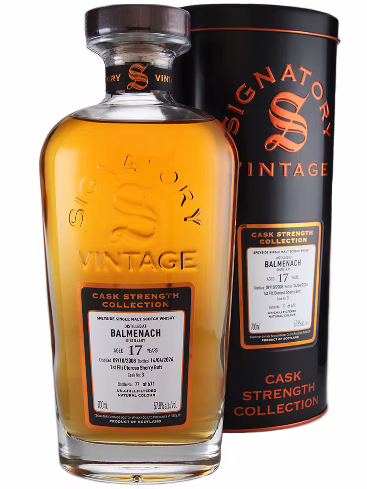 Balmenach 2008 17 Year Old Signatory CS #3 57.8% 70cl