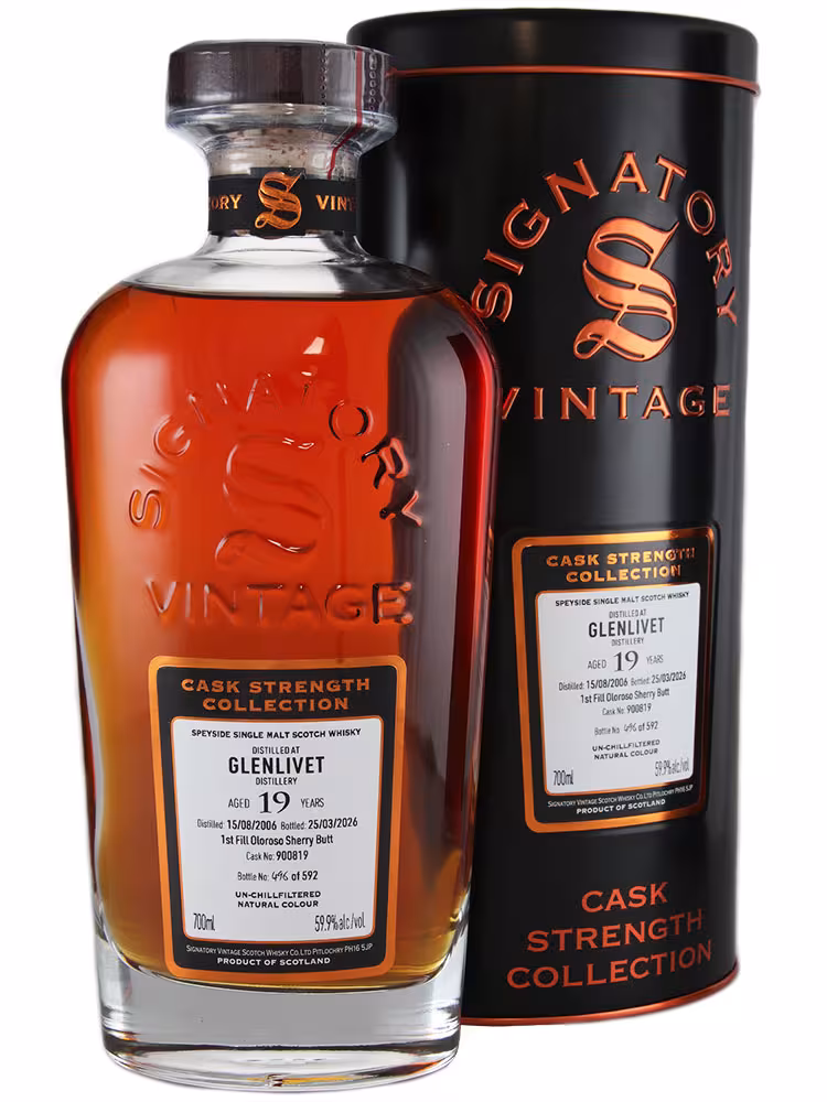 Glenlivet 2006 19 Year Old Signatory Cask Strength 59.9% 70cl