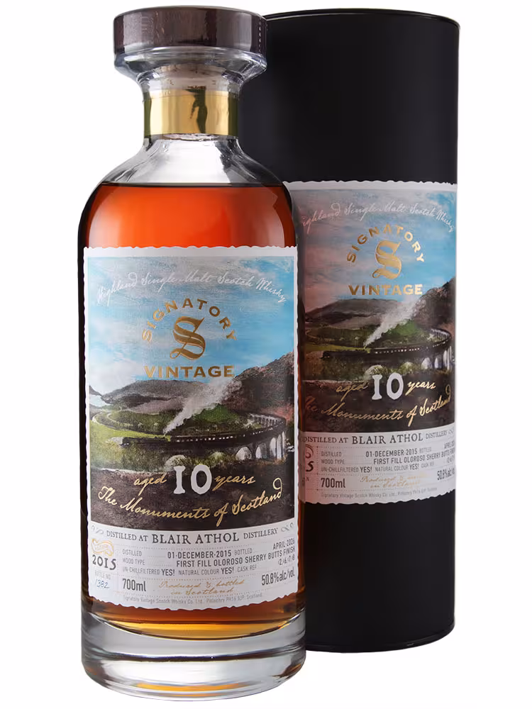Blair Athol 2015 10 Year Old Signatory The Monuments of Scotland FF Oloroso Finish 50.8% 70cl