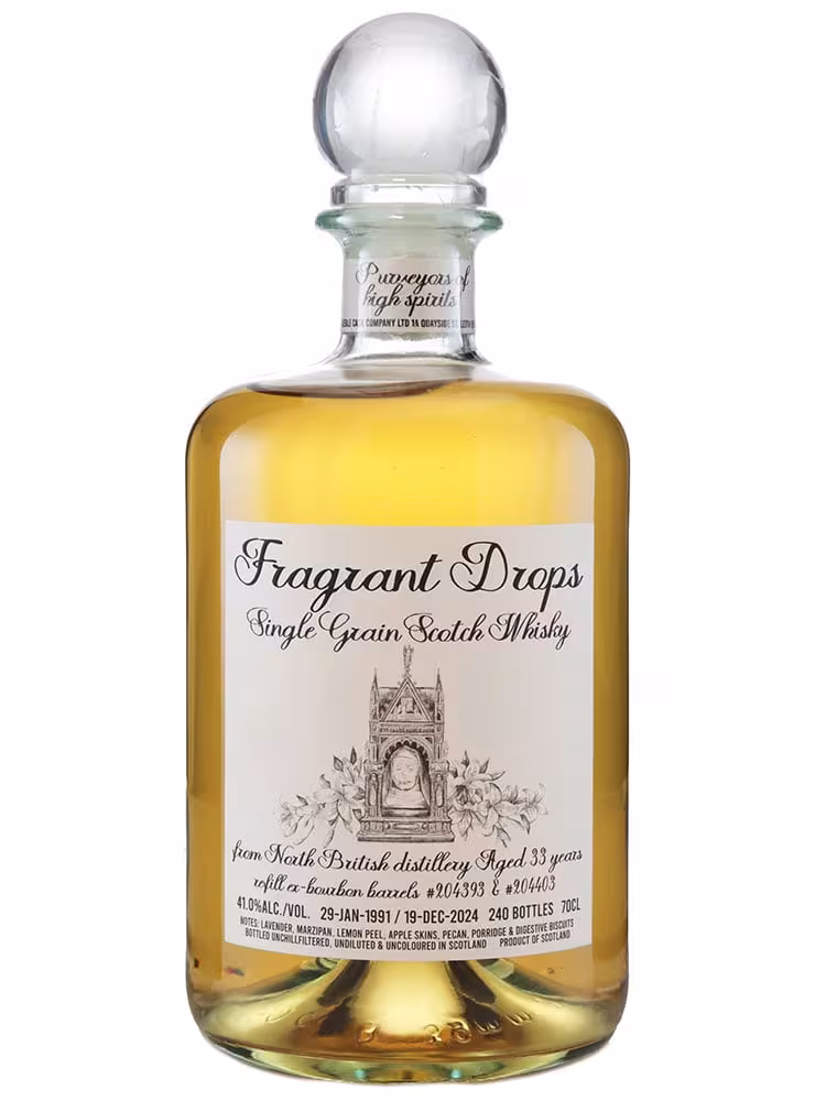 North British 33 Year Old Fragrant Drops Refill Bourbon Barrels #204393 & #204403 41% 70cl