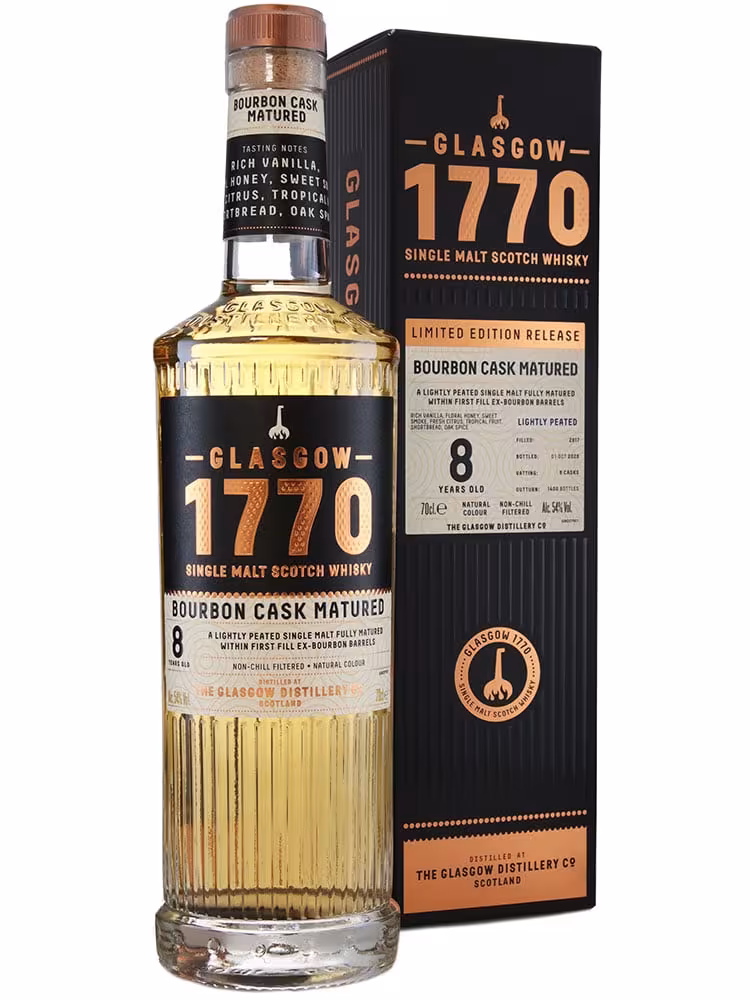 Glasgow 1770 8 Year Old Bourbon Cask Matured 54% 70cl