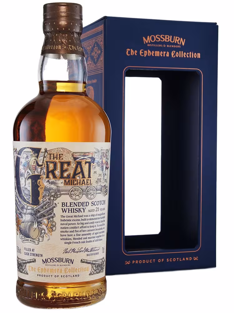 The Great Michael 21 Year Old Mossburn Ephemera Collection 57.8% 70cl