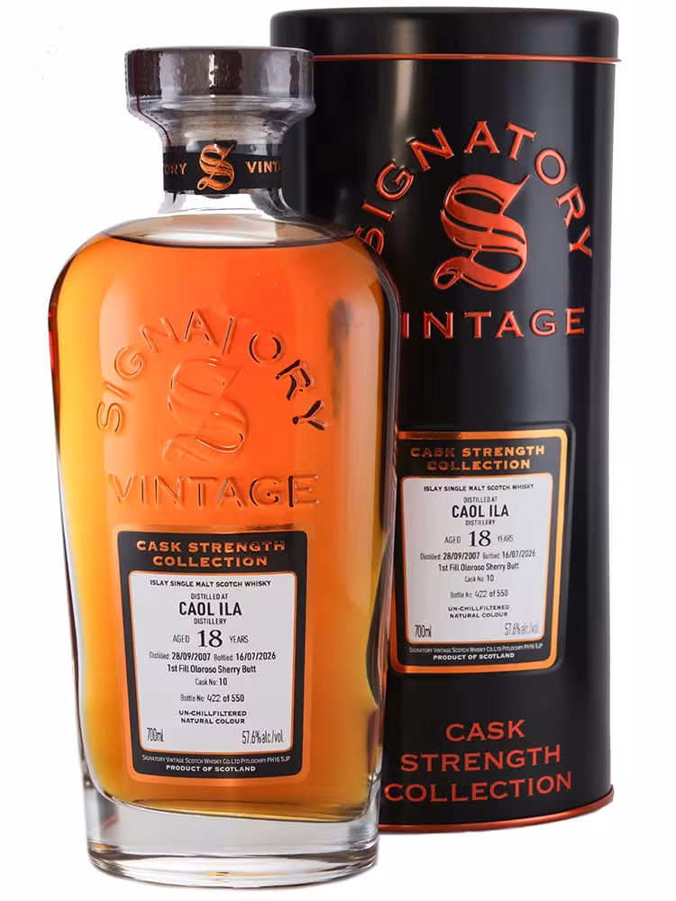 Caol Ila 2007 18 Year Old Signatory Cask Strength FF Sherry #10 57.6% 70cl