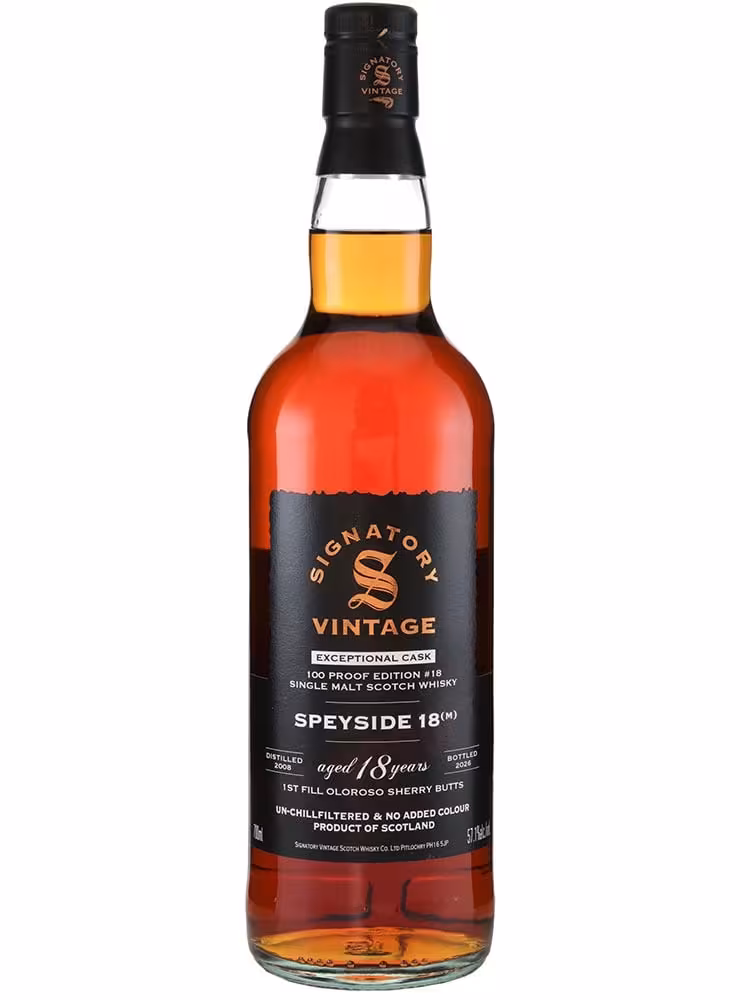 Speyside (M) 2008 18 Year Old Signatory 100 Proof #18 57.1% 70cl