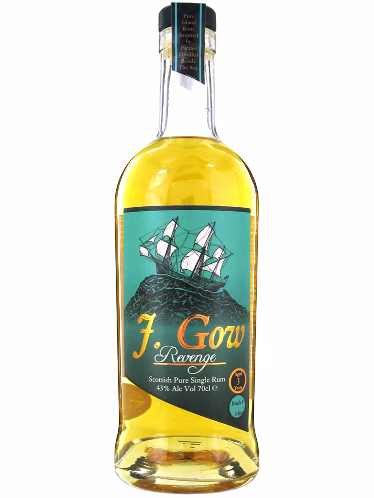J Gow 3 Year Old Revenge Scottish Pure Single Rum 43% 70cl