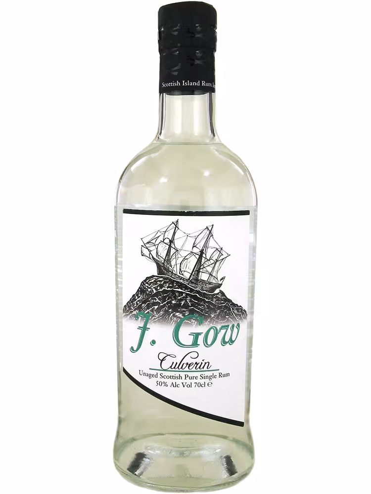 J Gow Culverin Unaged Scottish Pure Single Rum TC 50% 70cl