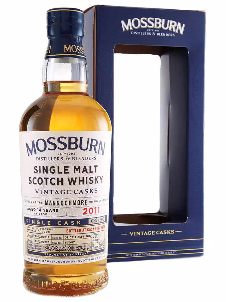 Mannochmore 2011 14 Year Old Mossburn Stout Finish 51% 70cl
