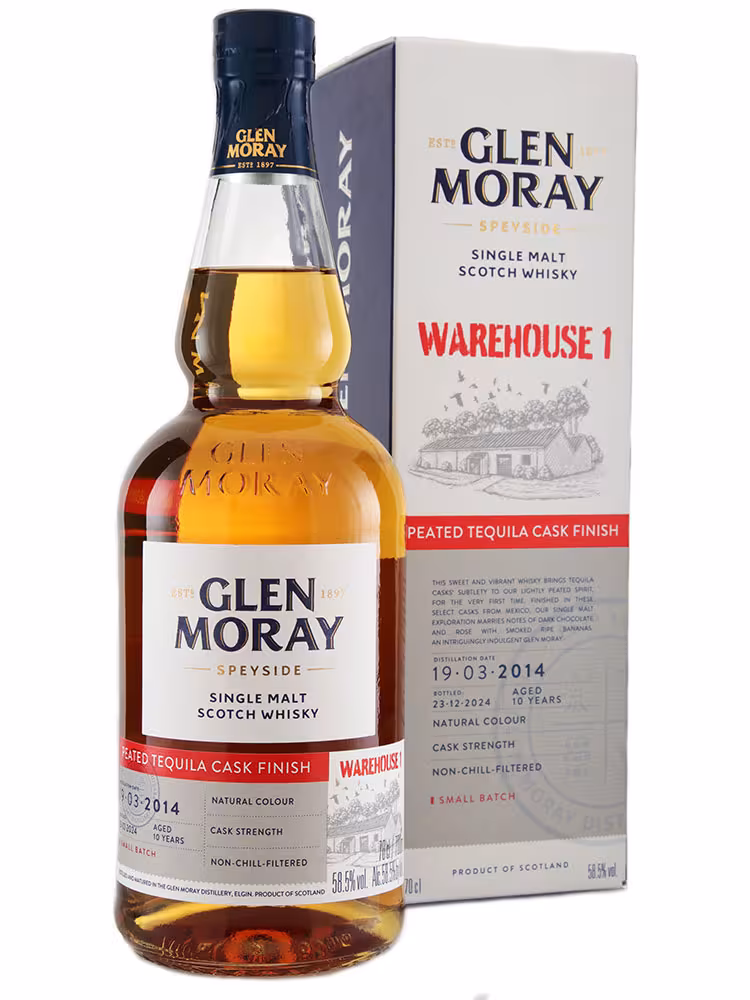 Glen Moray 2014 Warehouse 1 Peated Tequila Finish 58.5% 70cl