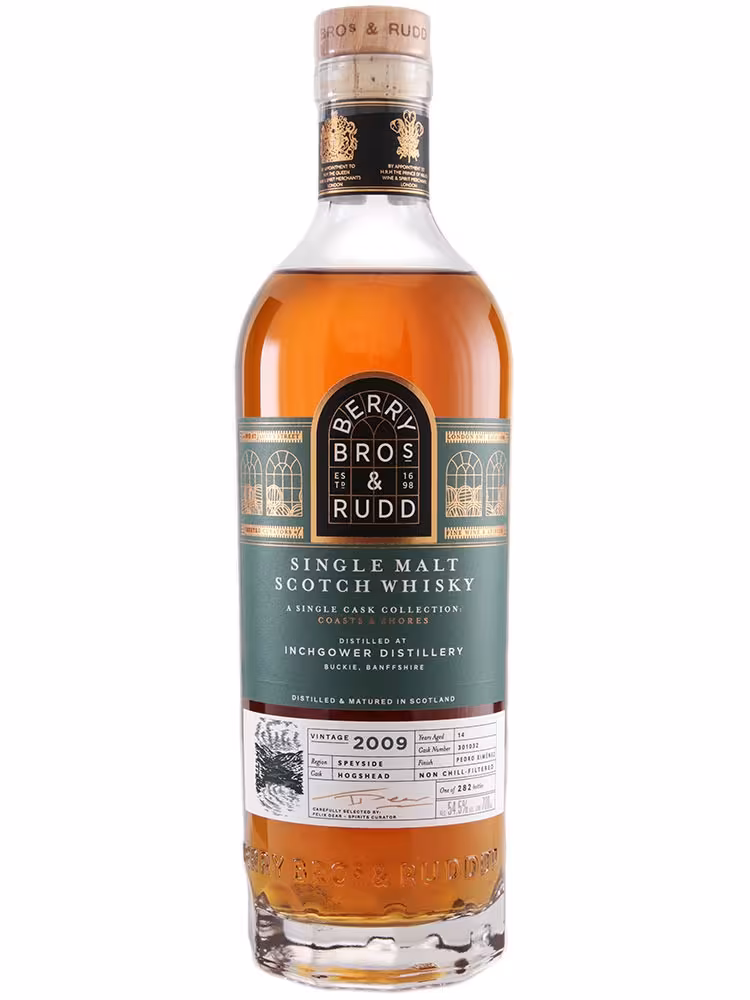Inchgower 2009 14 Year Old PX Finish #301032 Coasts & Shores Berry Bros. 54.4% 70cl