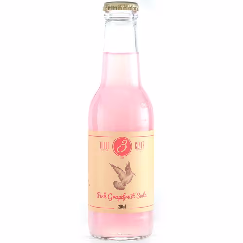 Three Cents Pink Grapefruit Soda CASE 24x20cl