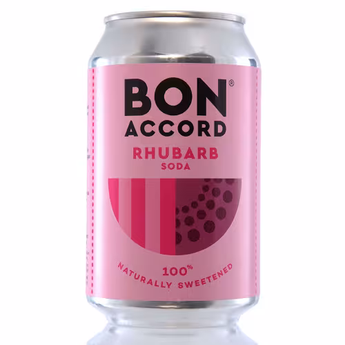Bon Accord Rhubarb Soda Cans CASE 12x33cl